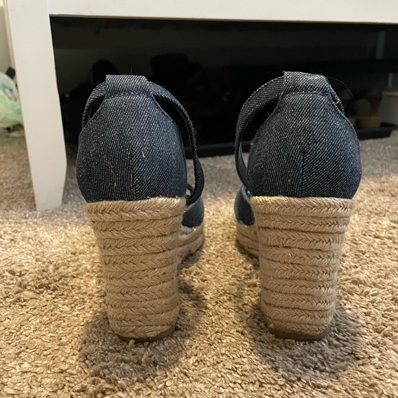 Christian Siriano Wedges, Size 9, Denim - Picture 3 of 5